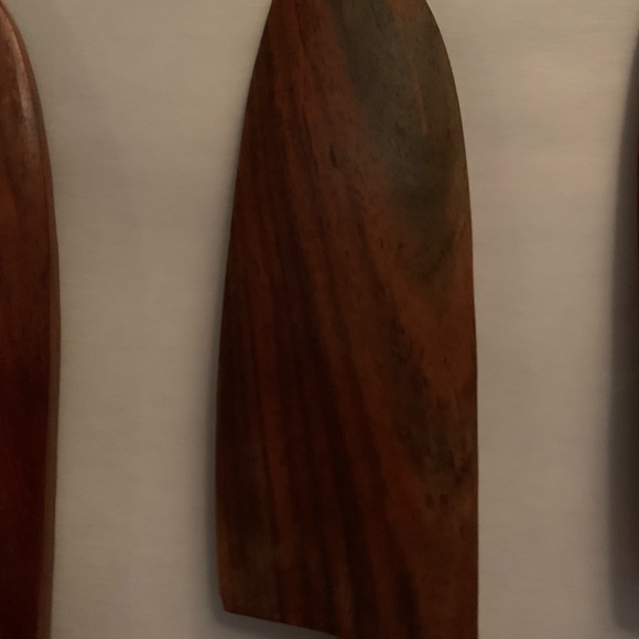 Solid Wood hand carved Spreader Cheese Pâté knife set of 3 BNWT Made inThailand - Picture 3 of 6